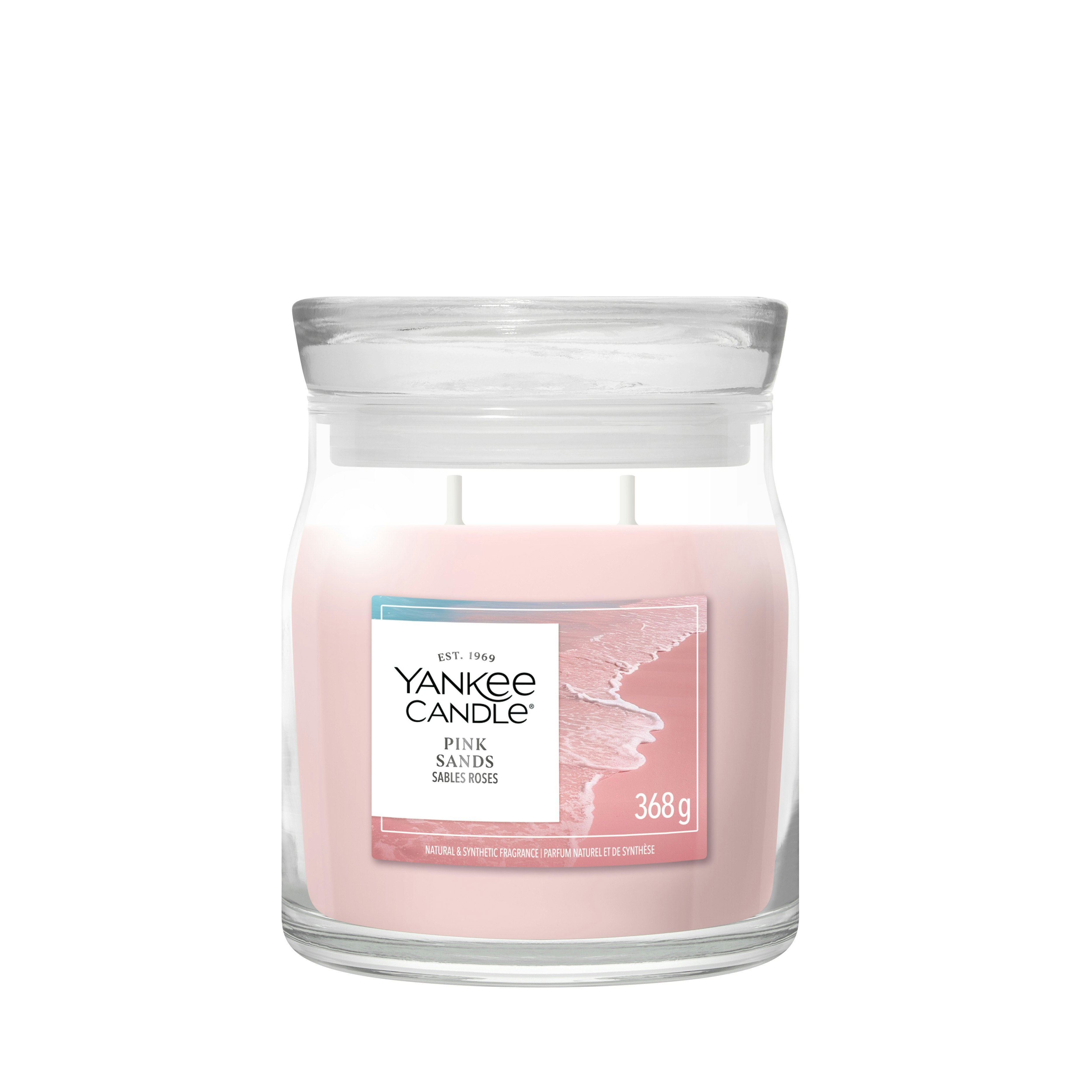 Candela Pink Sands Giara Media Signature 368g Rosa Yankee Candle