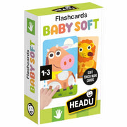 Flashcards Baby Soft 1-3 Anni 10 Carte Morbide HEADU