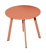 TAVOLINO DA GIARDINO IN ACCIAIO MASSAI D45 ARANCIONE HERMES