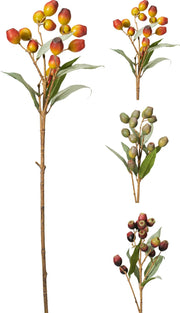 Ramo decorativo con bacche, 66 cm, modello assortito (giallo, verde)