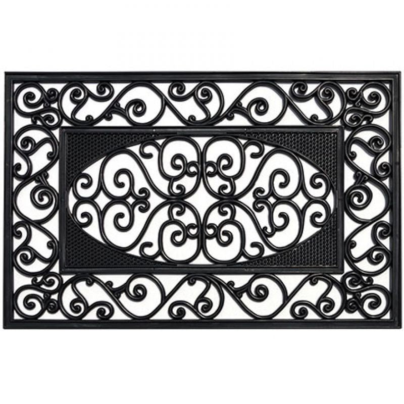 ZERBINO IN PVC NERO 60X40X0,8CM