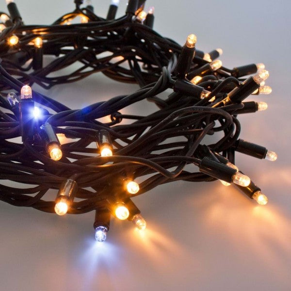 LUCI DI NATALE COLLEGABILI 120 MAXILED BIANCO CALDO E FREDDO FLASHLED 1,5+10M