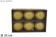 6 PALLINE ORO 10 CM