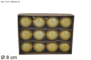 12 PALLINE ORO 8 CM