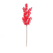 Pick con bacche floccate rosse H70 cm Mercury