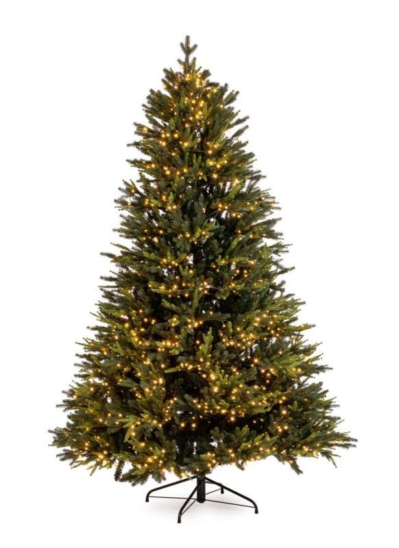 Albero di Natale Berkshire, 210 cm (D132 cm), Verde, 1900 LED – 5436 rami