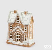 CASETTA MARZAPANE CON LED, IN POLIRESINA, H22XL17XL9CM, COLORE NOCCIOLA