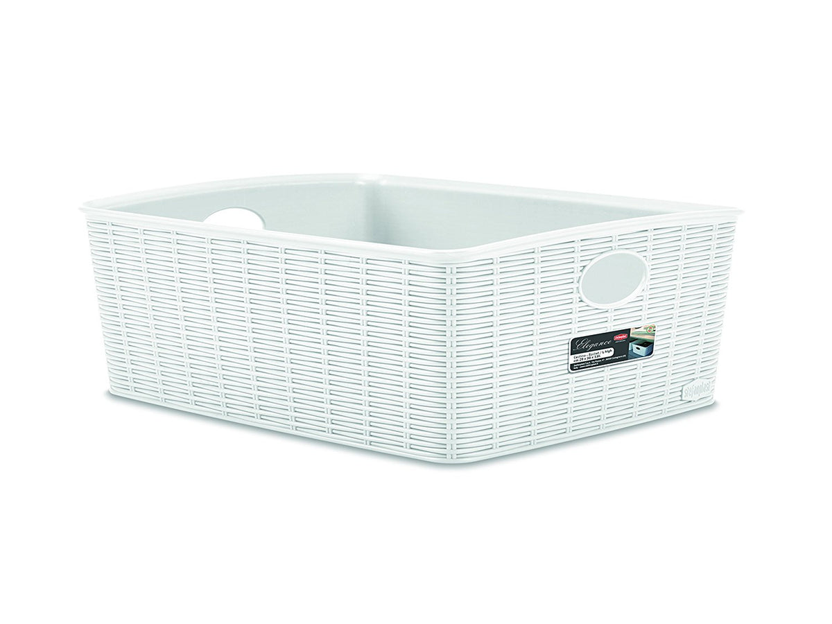 CESTINO ELEGANCE L HIGH 36X29X13 CM BIANCO