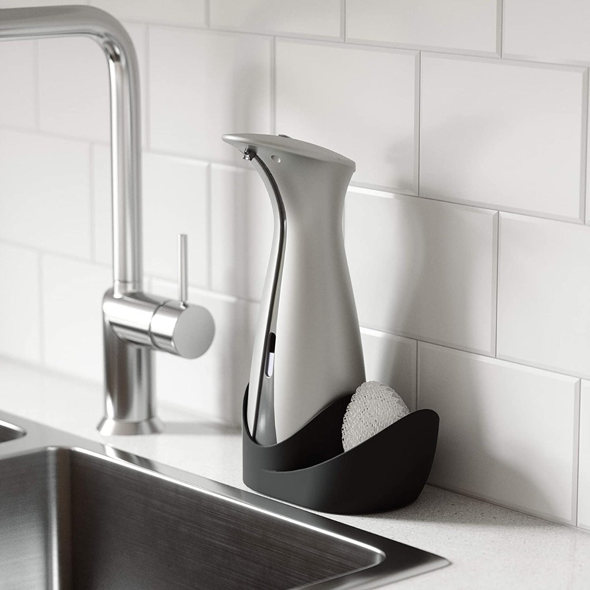 DISPENSER SAPONE E DISINFETTANTE MANI NICHEL OTTO CADDY