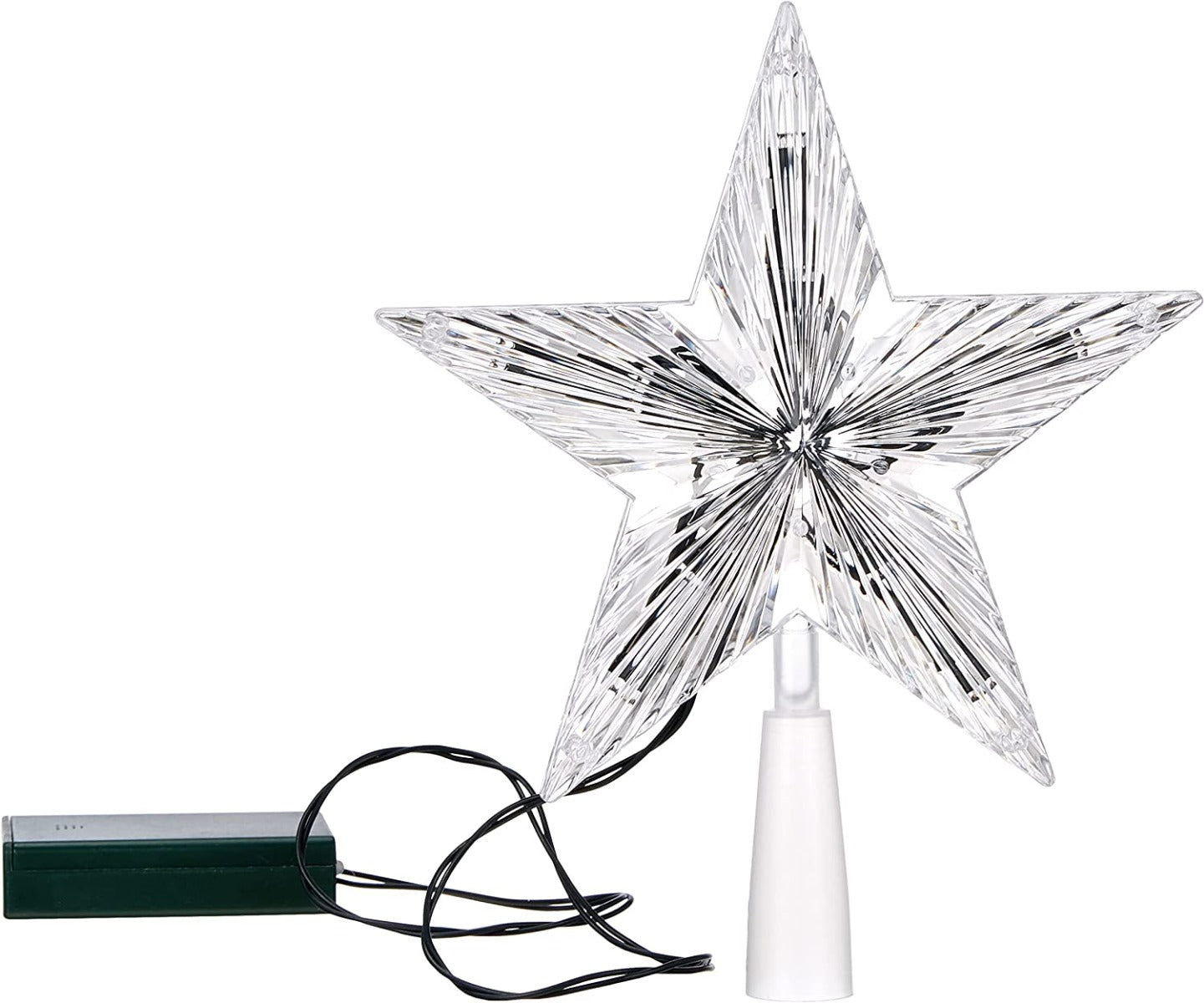 PUNTALE STELLA LUMINOSA 10 LED BIANCO CALDO