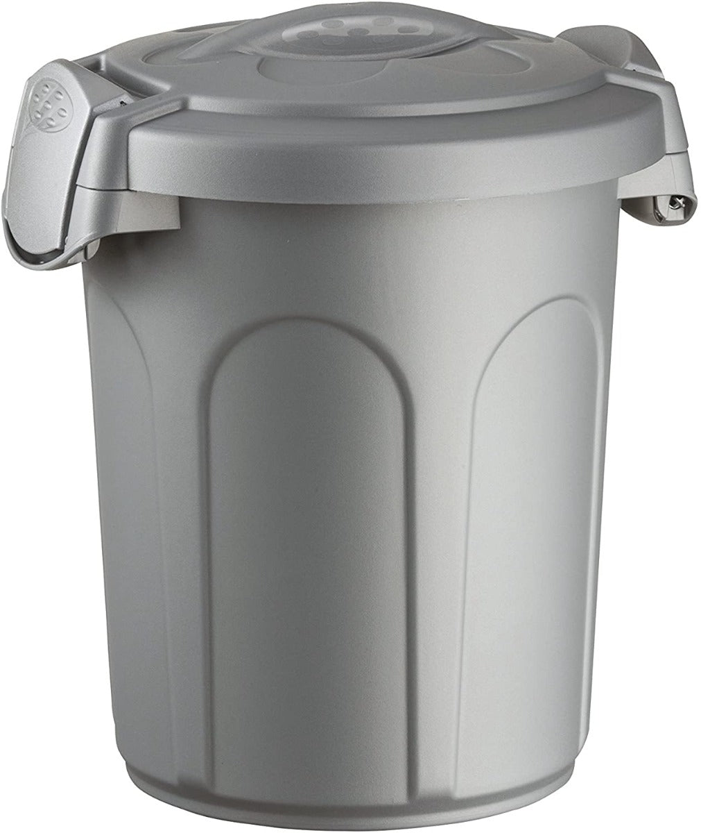BIDONE CON COPERCHIO SPEEDY 8LT SILVER
