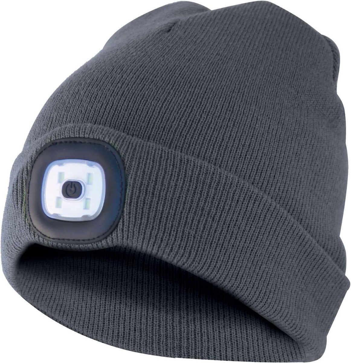 CAPPELLO IN STOFFA CON LUCE LED GRIGIO SCURO TAGLIA UNICA