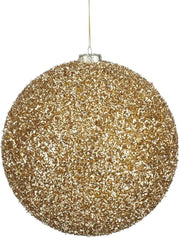 Mica Decorations Pallina di Natale in plastica D20 cm, champagne