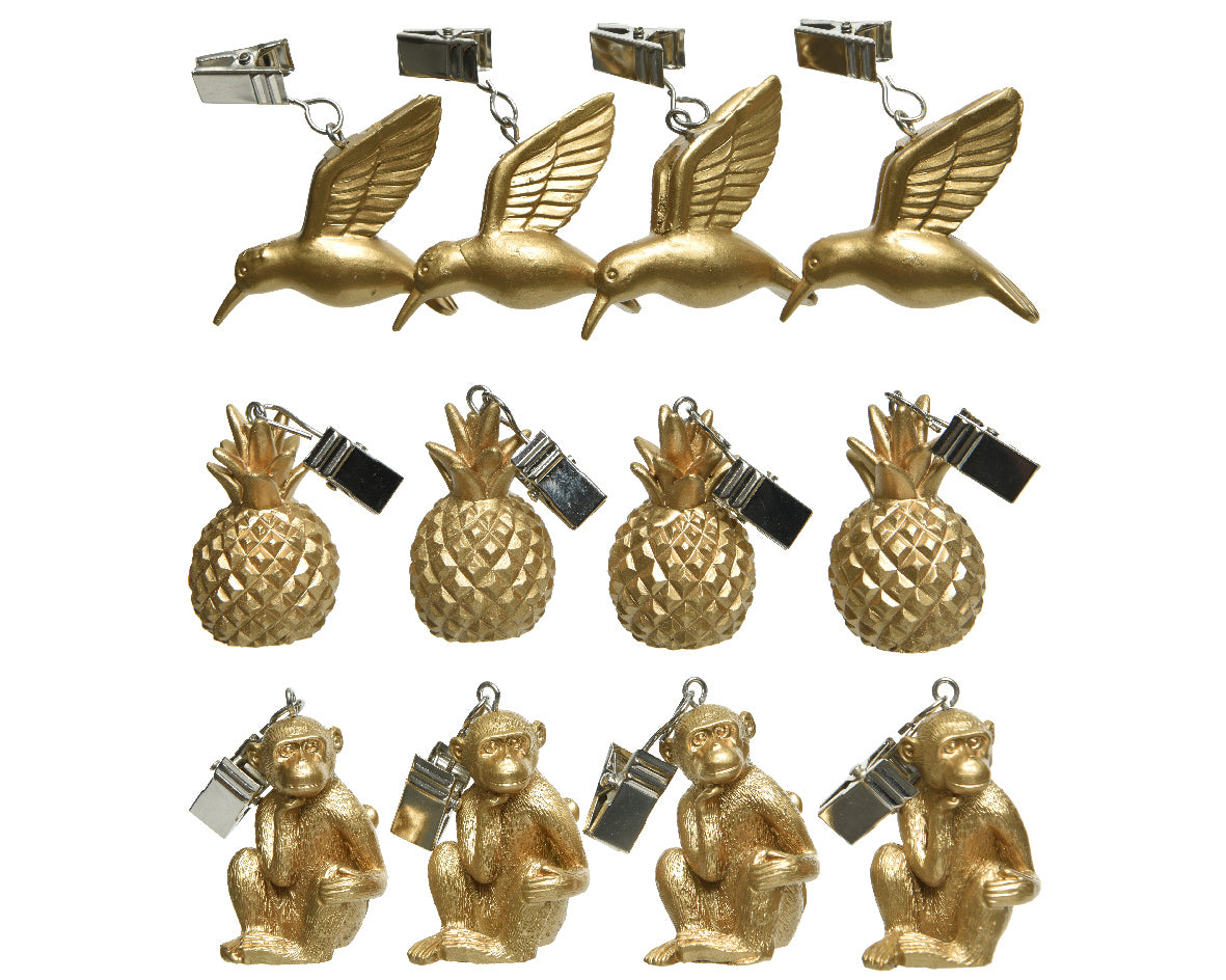 DECORAZIONE ANANAS/OLIBRI/SCIMMIETTA CON CLIP 5X4CM MODELLO ASSORTITO