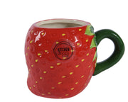 TAZZA A FORMA DI FRAGOLA 14X9,5X10H DOLOMITE STRAWBERRY ROSSO