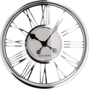 OROLOGIO DA PARETE MODERNO COLOR ARGENTO DIAM. 44CM