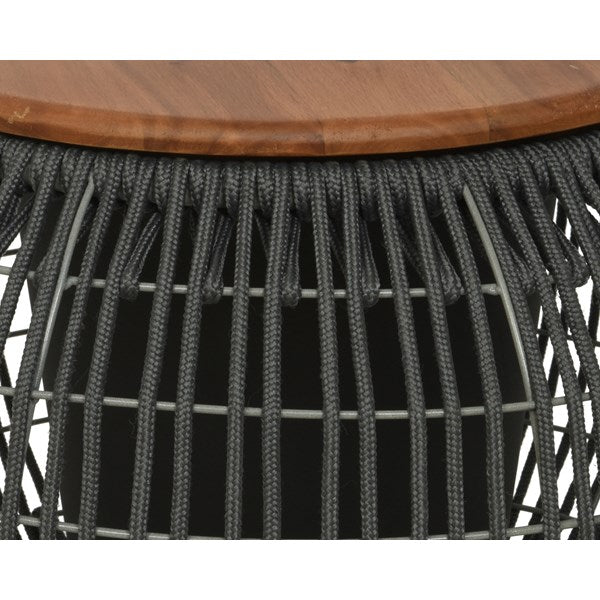 TAVOLINO CON CONTENITORE 58X37CM GRIGIO