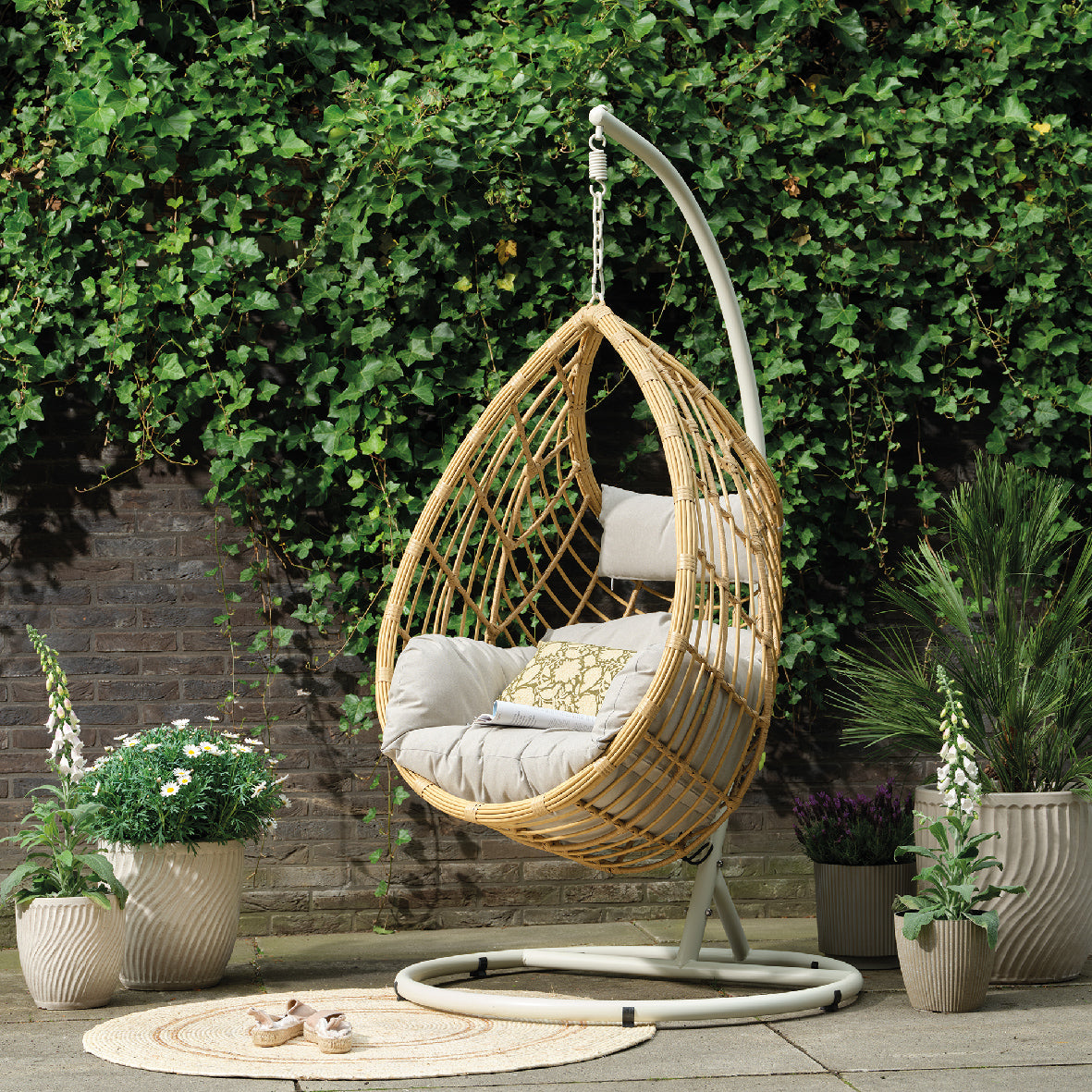 POLTRONA SOSPESA BOCA H196CM IN LEGNO