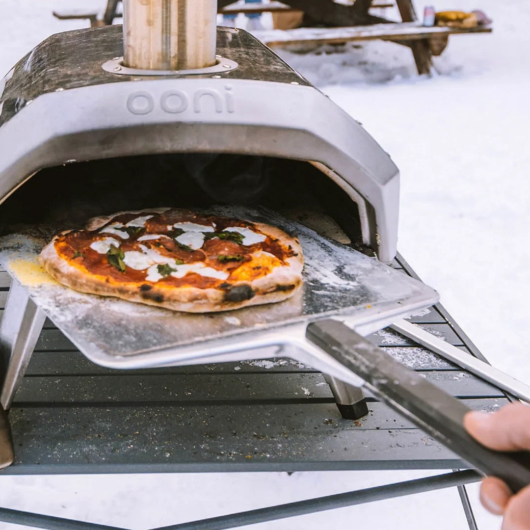 PALA IN ALLUMINIO QUADRA PER GIRARE LA PIZZA CON MANICO 31CM