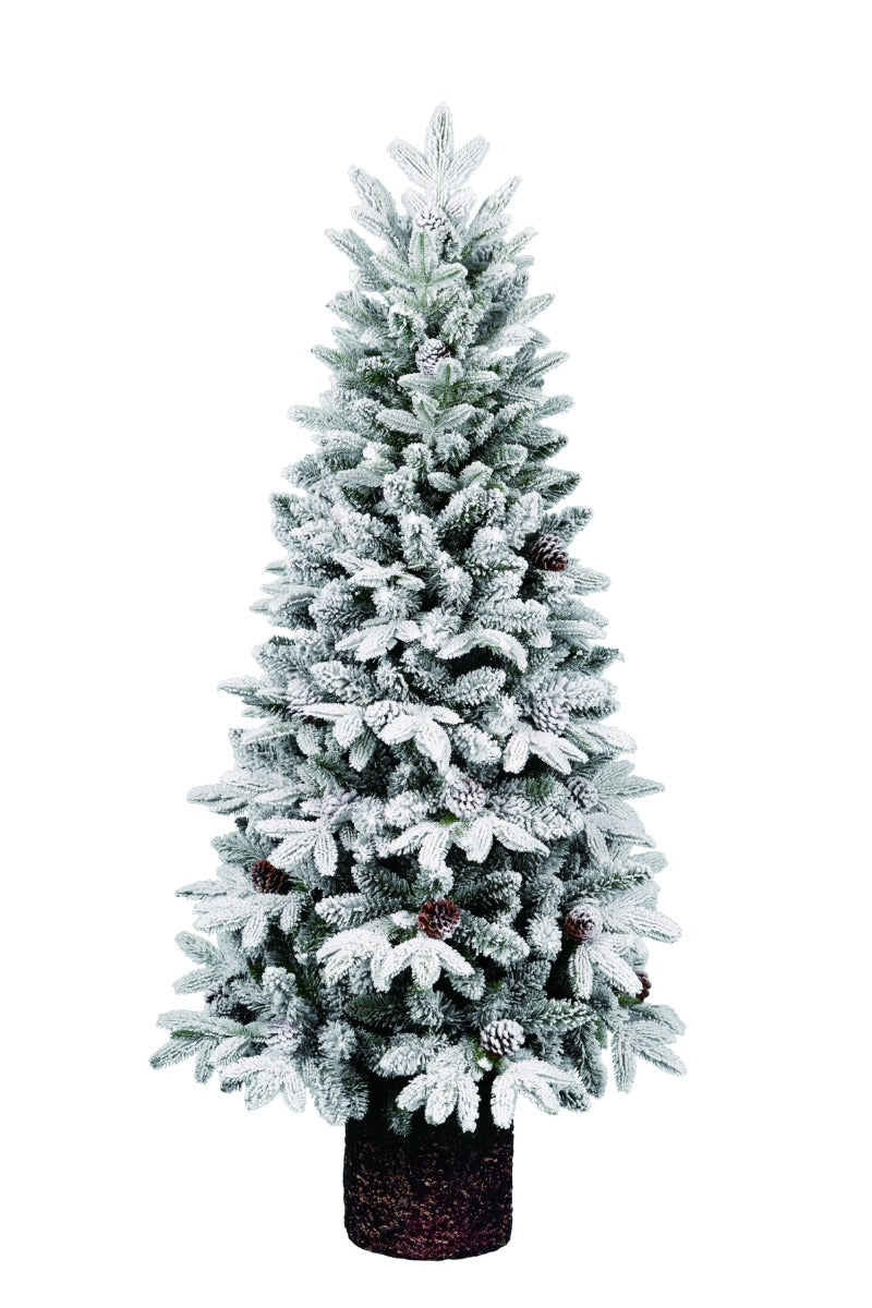 PINETTO INNEVATO CON PIGNE 90CM