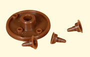 Puleggia in Plastica D 35 mm Foro Attacco 7 mm Marrone