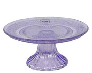 ALZATA IN VETRO D20 CM LILLA TRASPARENTE