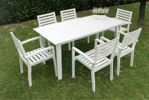 TAVOLO HONDURAS 180/240X90 BIANCO