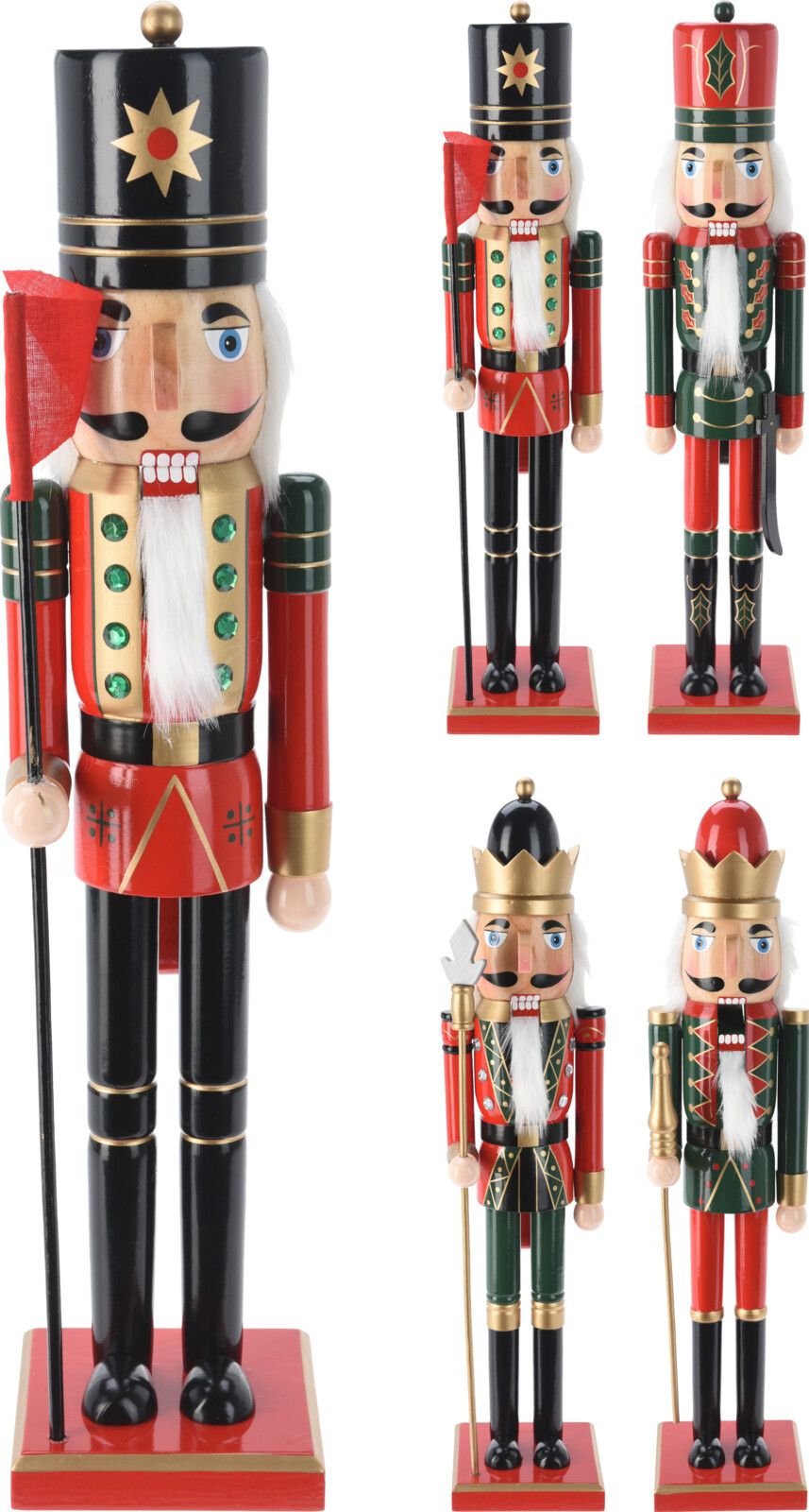 Schiaccianoci natalizio in legno 50cm - multicolore assortito