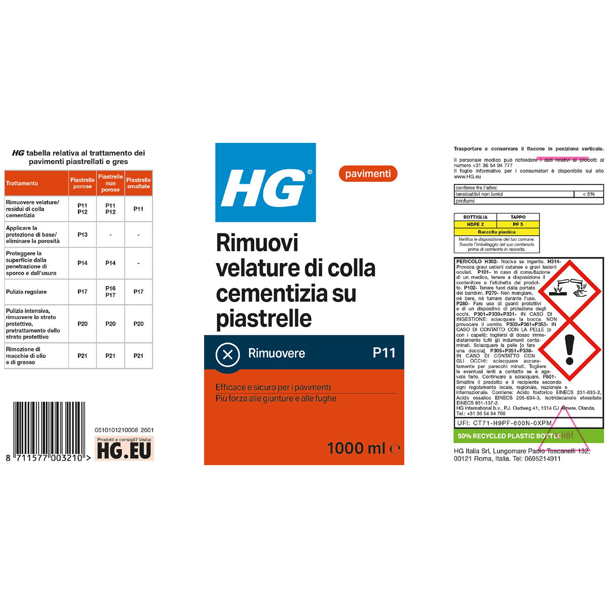 Dissolvant pour colle ciment HG 1 L