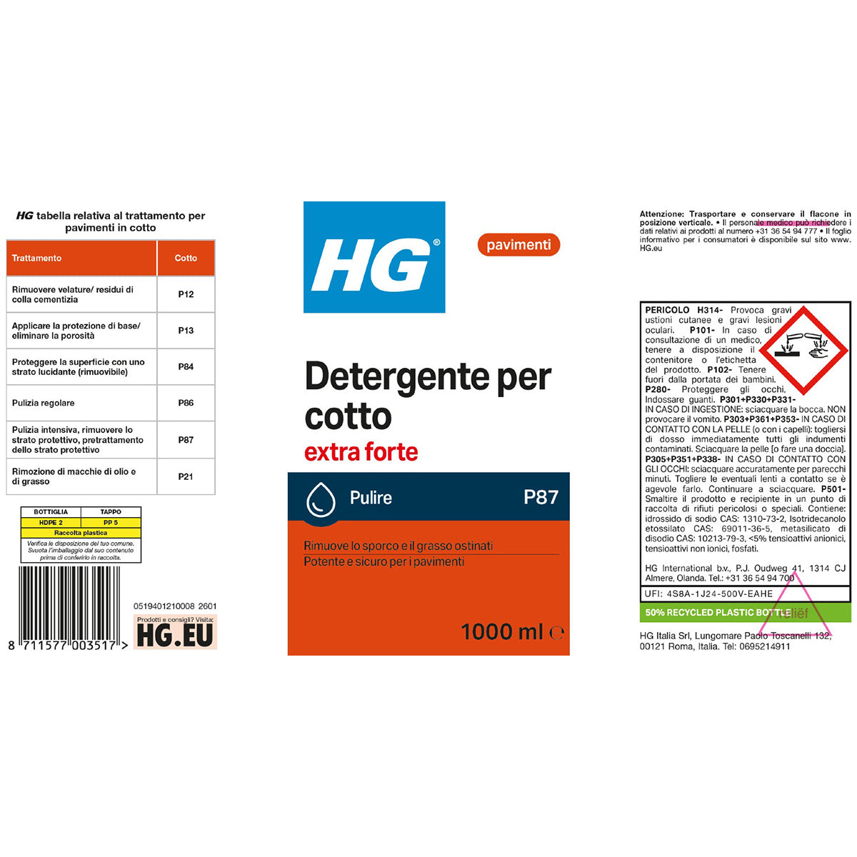 Nettoyant puissant HG pour aliments cuits 1 L