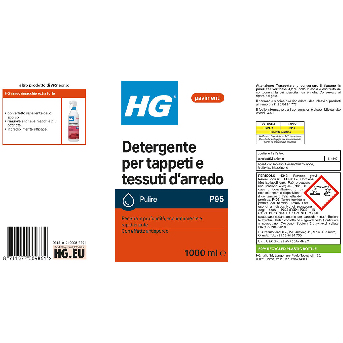 HG Teppich- und Polsterreiniger 1 l