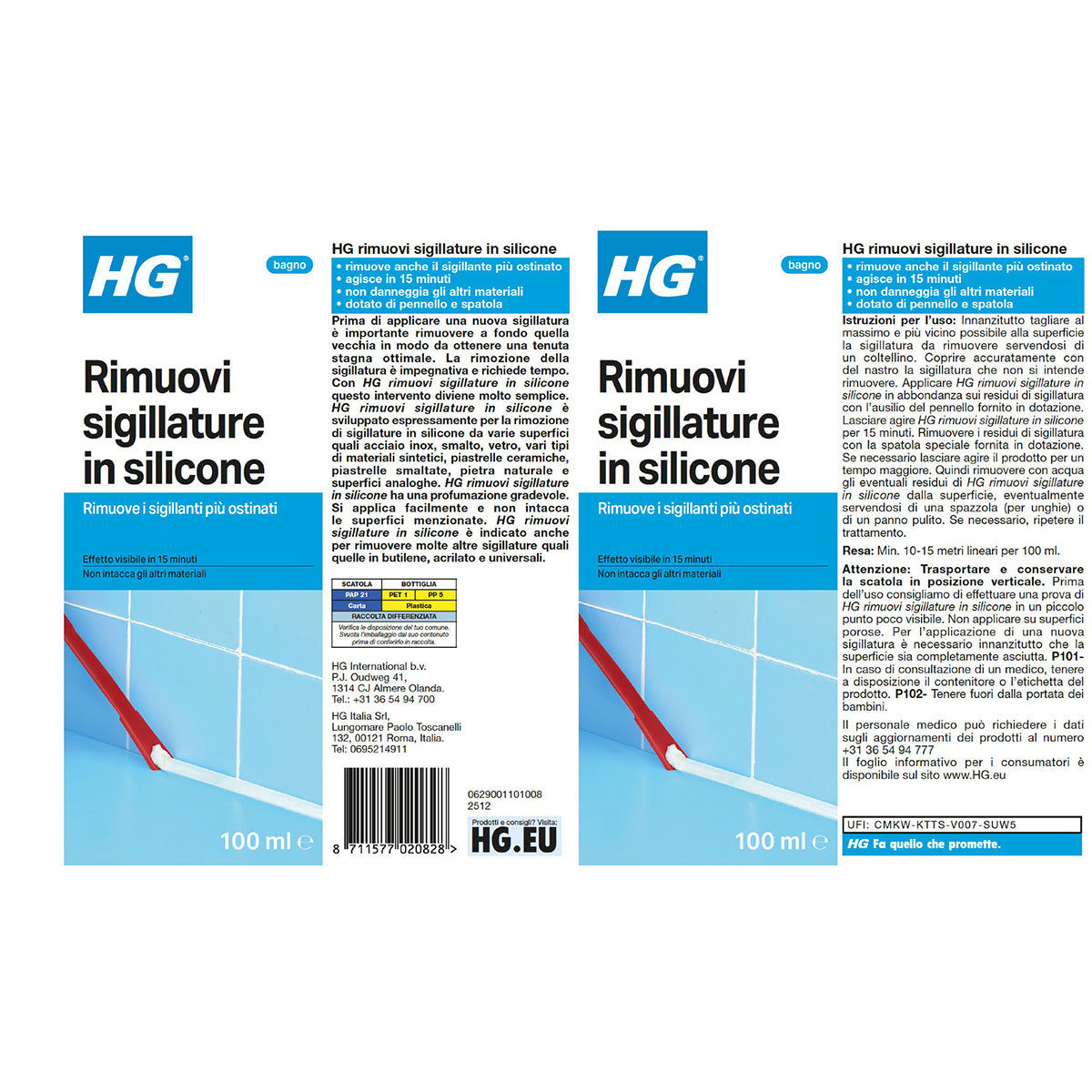 HG Silikon-Dichtstoffentferner 100 ml