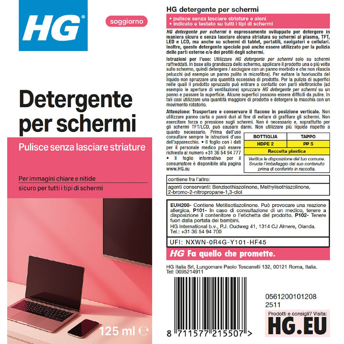 HG Bildschirmreiniger 125 ml