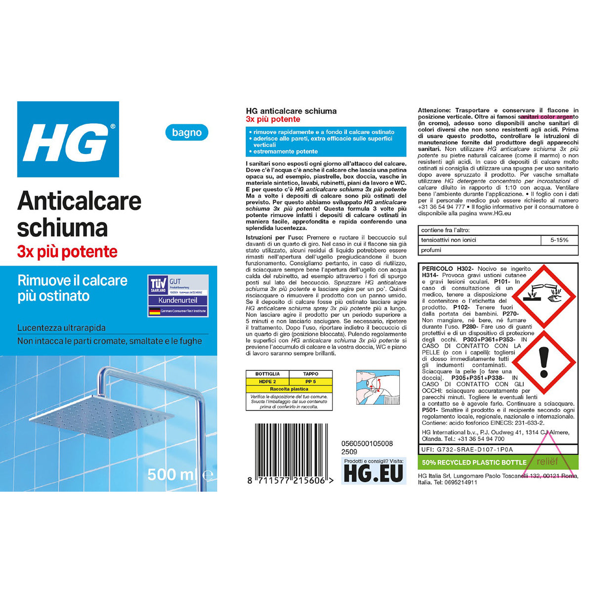 Spray mousse anticalcaire 3 fois plus puissant 500 ml