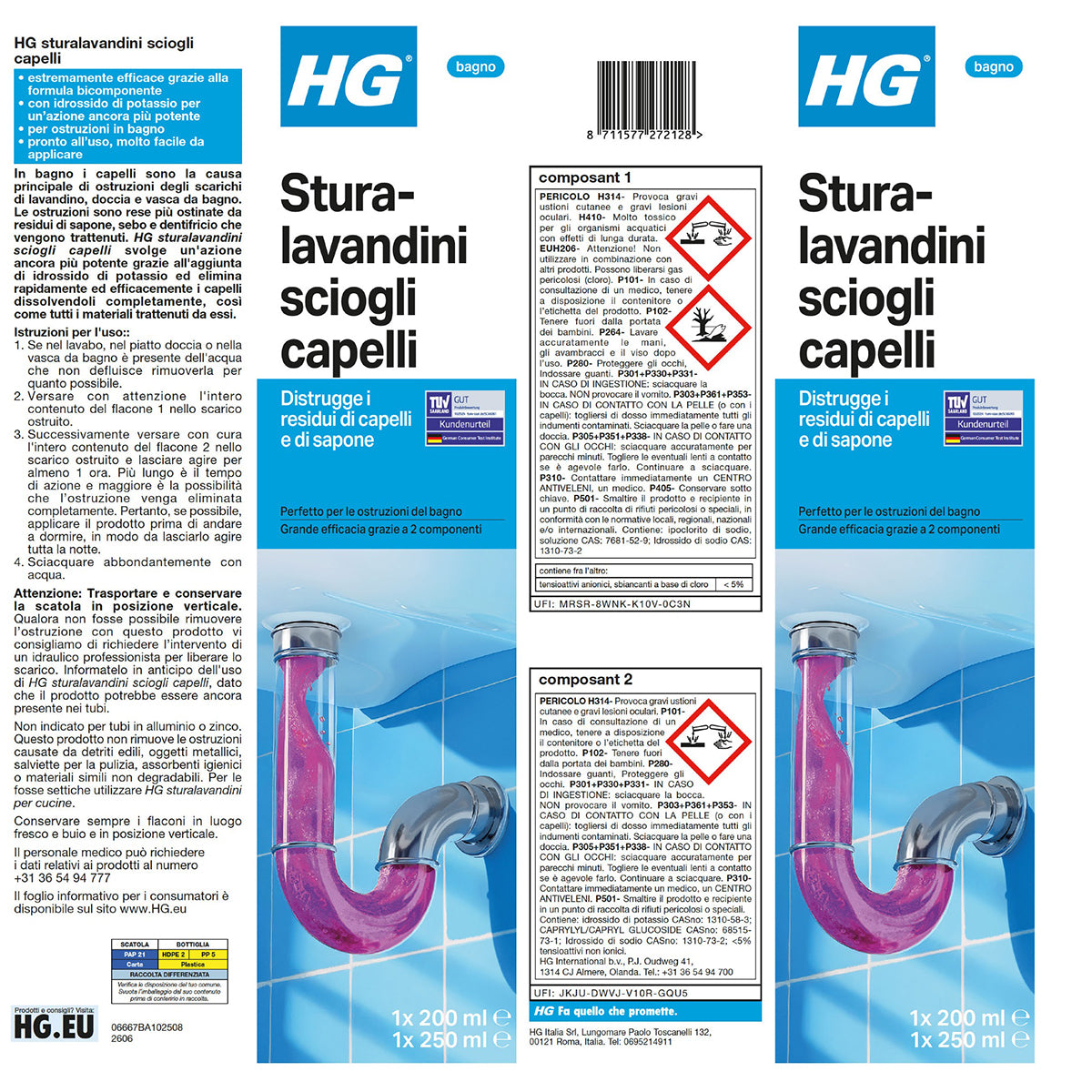 HG NETTOYANT CAPILLAIRE 450ML