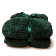 COPERTA PLAID TEDDY 150X200CM VERDE SCURO
