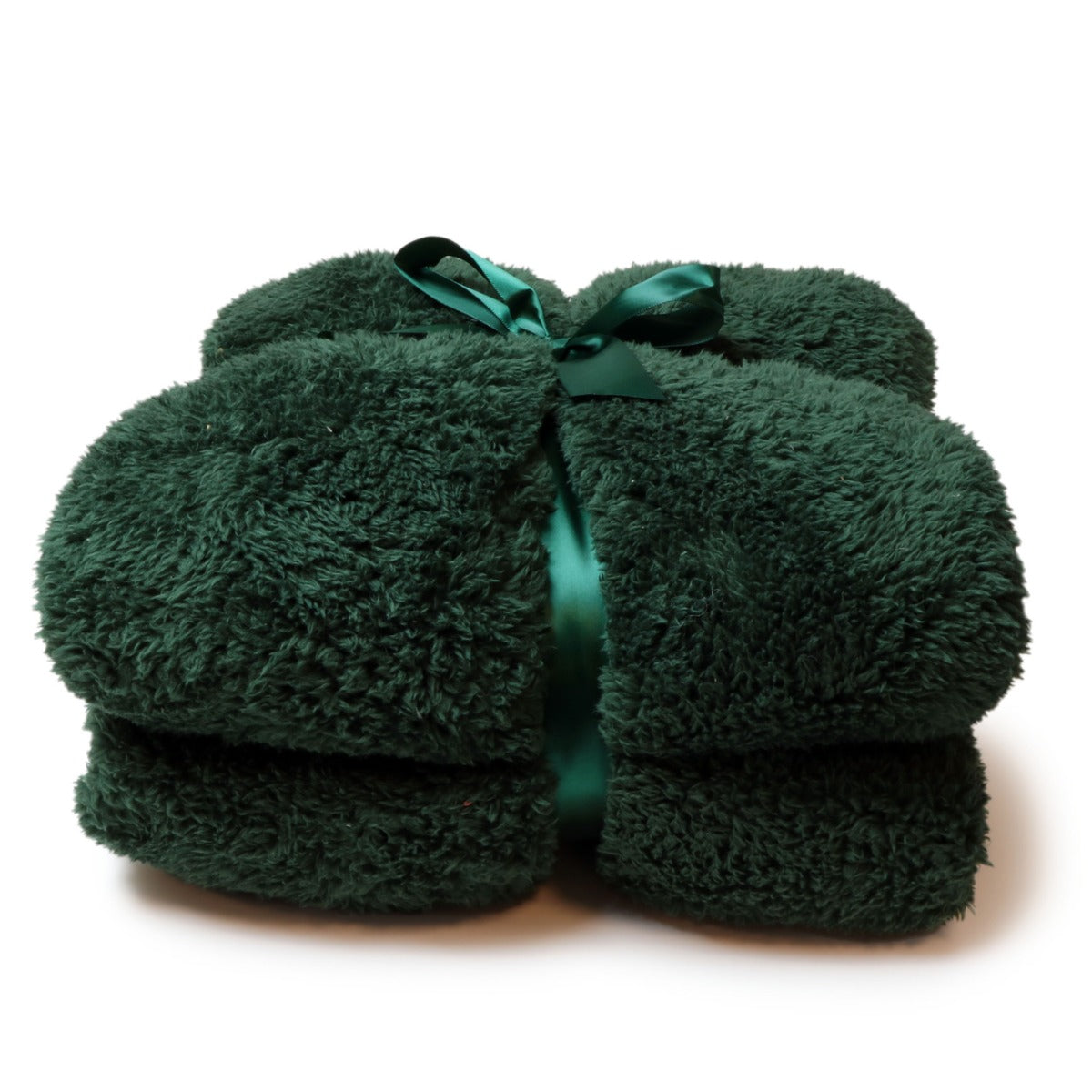 COPERTA PLAID TEDDY 150X200CM VERDE SCURO