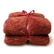 COPERTA PLAID TEDDY 150X200CM ROSSO SCURO