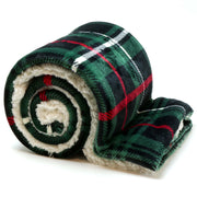 COPERTA PLAID LARSSON 150X200CM NERA, VERDE E ROSSA