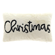 CUSCINO NATALIZIO 30X50CM BIANCO AVORIO CON SCRITTA CHRISTMAS