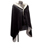 MANTELLA PLAID CON BOTTONI COBY 75X150CM NERO