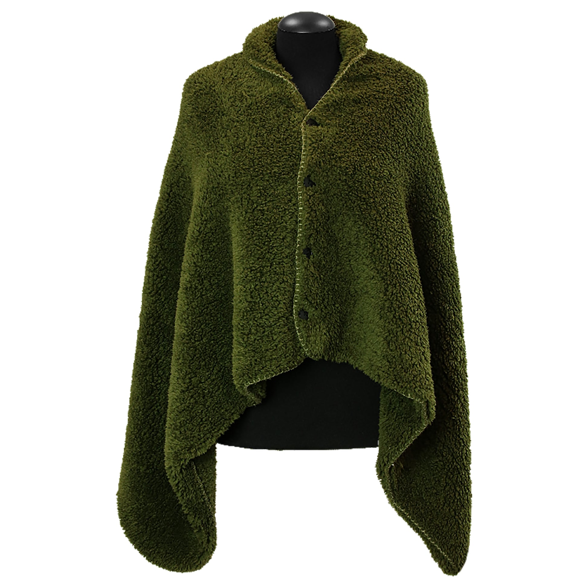 MANTELLA PLAID CON BOTTONI NOX 75X150CM VERDE INVERNO