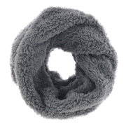 SCIARPA NONNIE GRIGIO SCURO CON PELO
