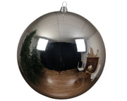 1 PALLINA DI NATALE 25CM ARGENTO LUCIDO