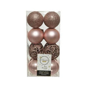NATALE BOX 16 PALLINE DIA6CM ROSA BLUSH
