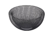 CESTINO PER PANE/FRUTTA IN METALLO NERO 25X13CM