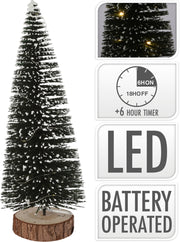 ALBERELLO INNEVATO 30CM CON 10 LED BIANCO CALDO