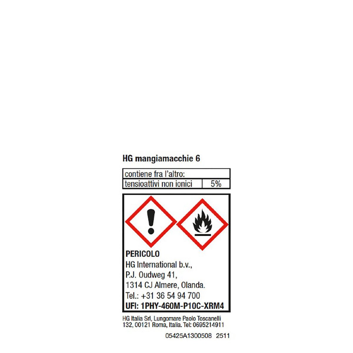 HG Mangiamacchie n. 6 per Inchiostro e Coloranti 50ml