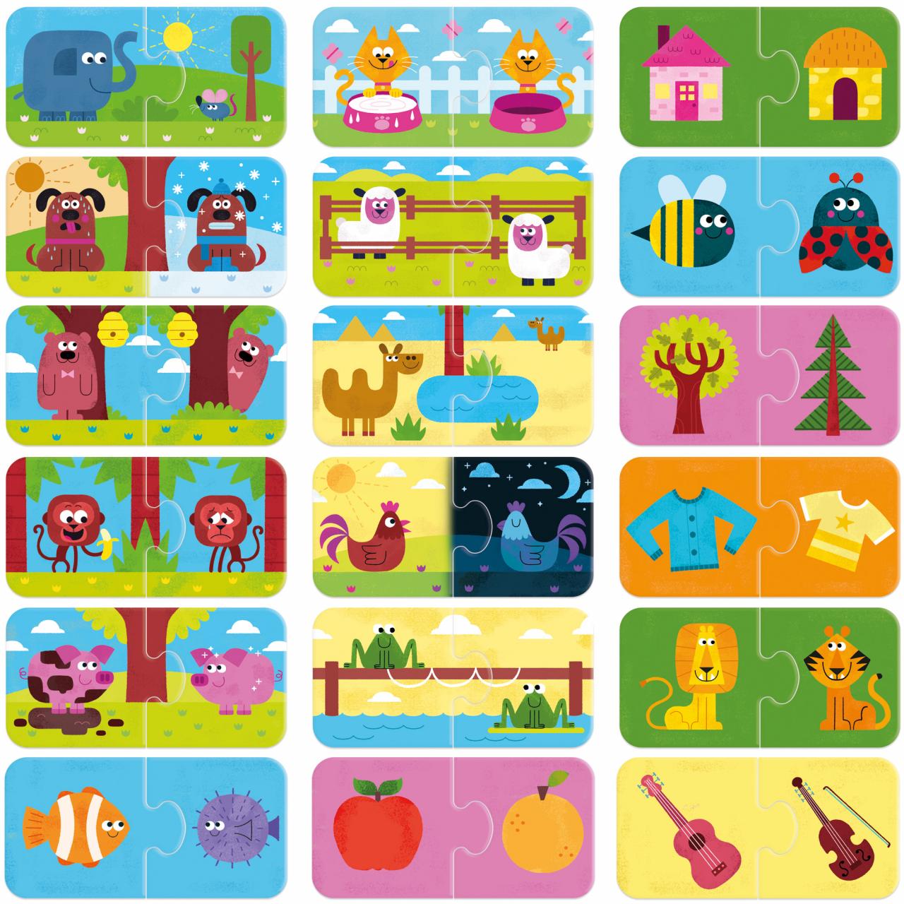 Gioco Educativo Similar & Opposites 40 Tessere 3-6 Anni HEADU