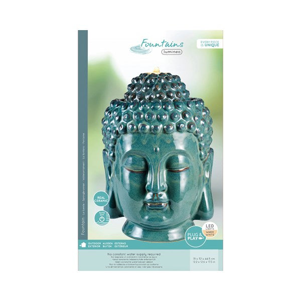 FONTANA BUDDHA 31X32X44,5CM 4LT COLOR PETROLIO